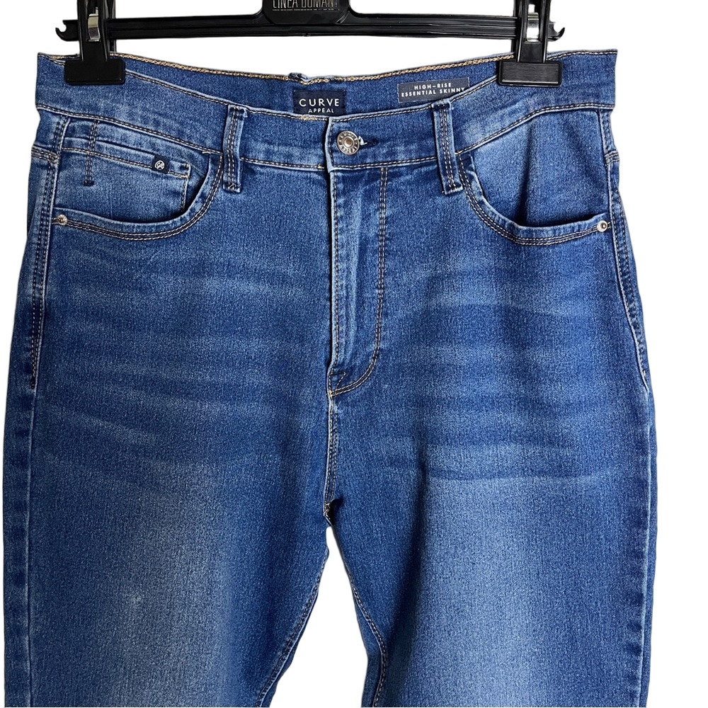 Curve Appeal High Rise Skinny Jeans Dark Blue Women’s  Size 12